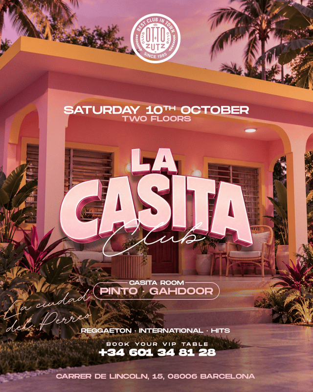 Cartel de La Casita Club en Otto Zutz