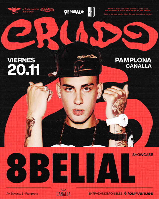 Cartel de 8BELIAL by Crudo en Canalla