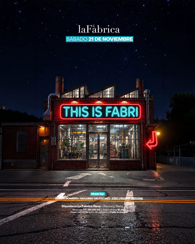 Cartel de This Is Fabri en La Fabrica