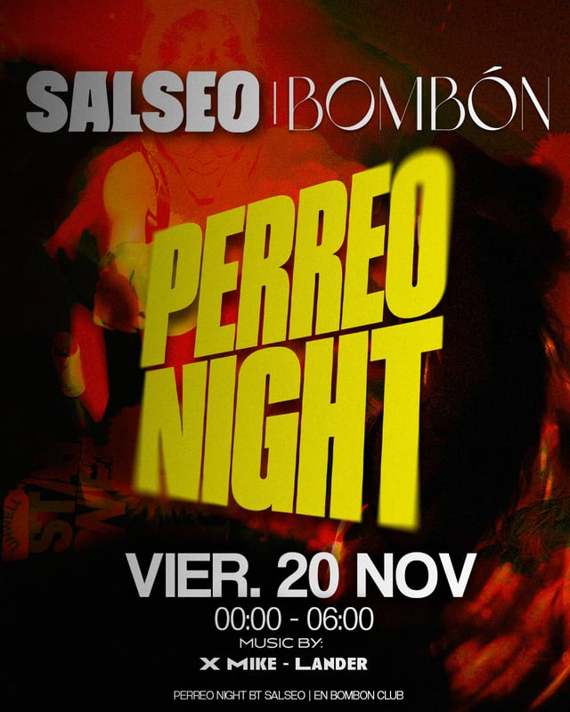Cartel de Perreo Night Bt Salseo| en Bombón Club en Bombón Club