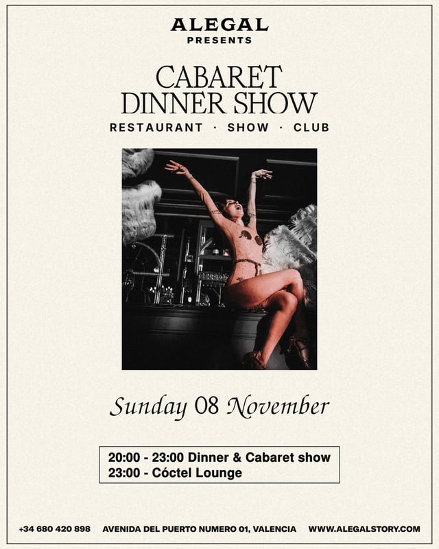 Cartel de Cabaret | Noche en Alegal