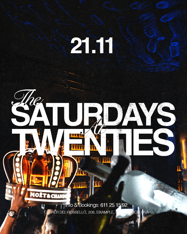Cartel de Twenties Saturdays en Twenties Barcelona