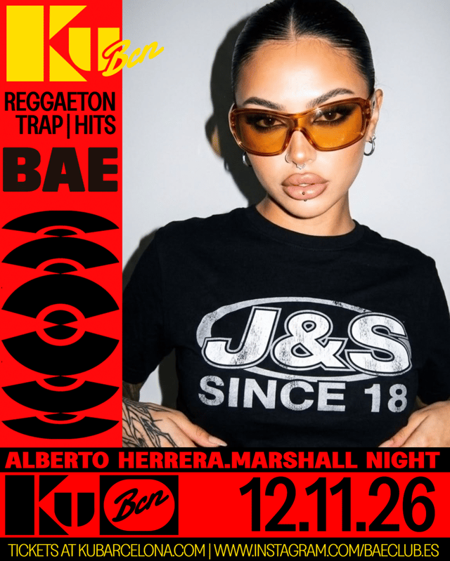 Cartel de BAE en Ku Barcelona