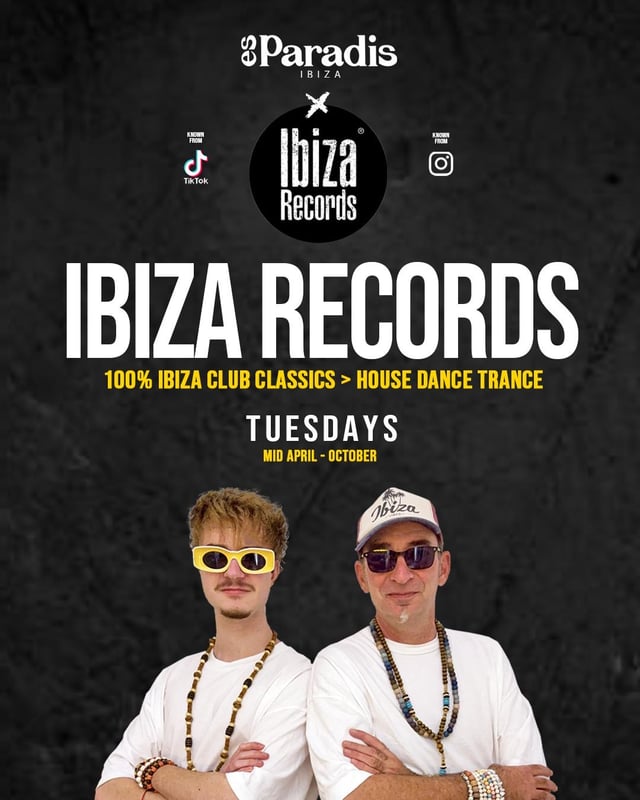 Cartel de IBIZA RECORDS x ES PARADIS en Es Paradis