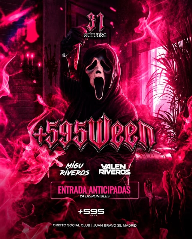 Cartel de HALLOWEEN 🎃 +595 en Cristo Social Club