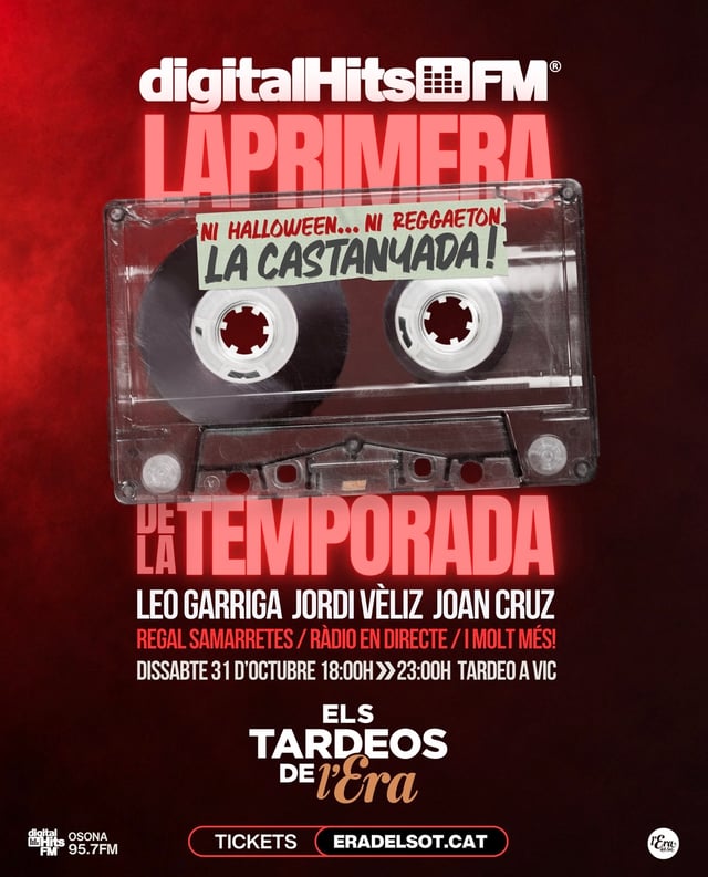 Cartel de Tardeo Digital Hits Fm en L'Era del Sot
