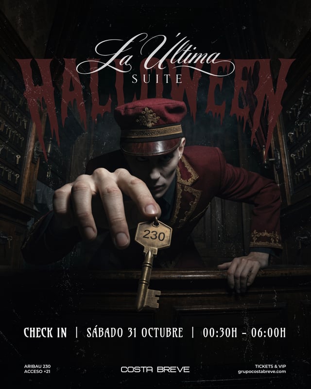 Cartel de HALLOWEEN (+21) en Costa Breve