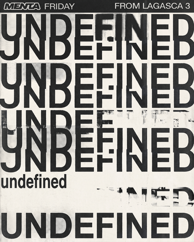 Cartel de UNDEFINED en Menta MicroClub