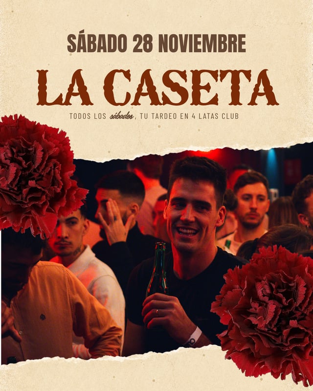 Cartel de LA CASETA 28/11 en 4 latas Beethoven