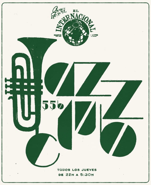 Cartel de 55b Jazz Club en El Internacional