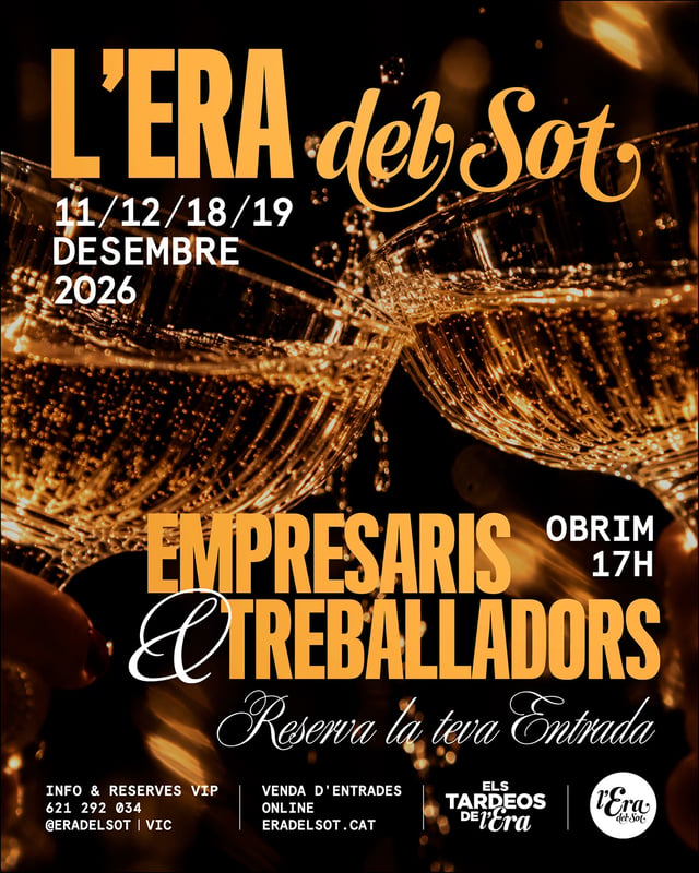 Cartel de Tardeo Empresaris I Treballadors | Divendres 11 en L'Era del Sot