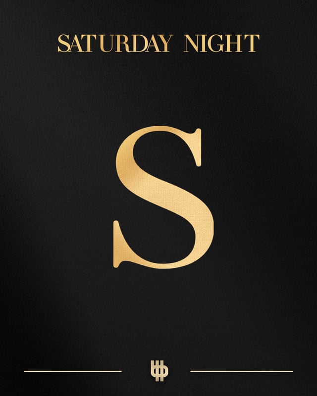 Cartel de Saturday Night en Bling Bling