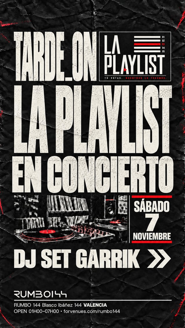 Cartel de Tarde On Indie | LA PLAYLIST en Concierto en Rumbo 144