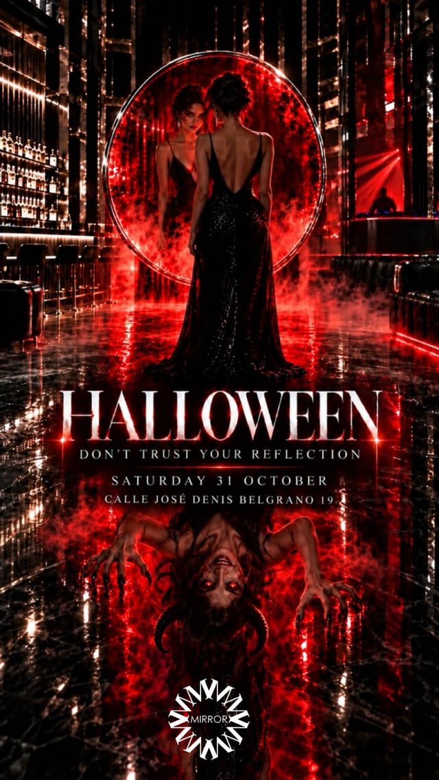 Cartel de Halloween Party en Mirror