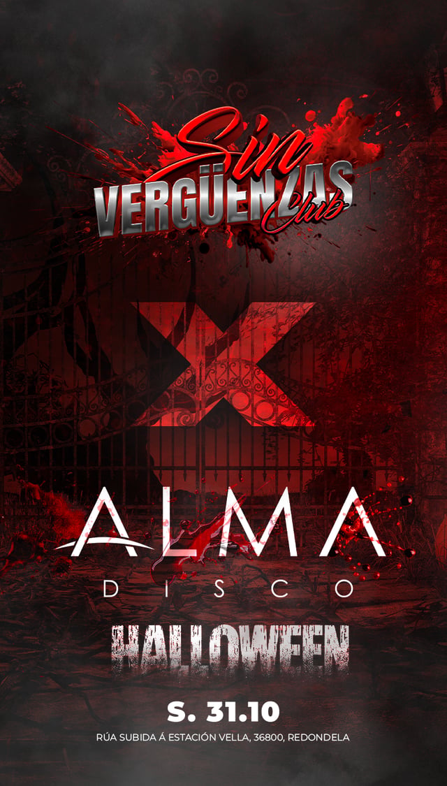 Cartel de Halloween // Sinvergüenzas en Alma en Alma Disco