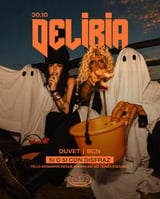 Cartel de Deliria Halloween en Duvet Barcelona