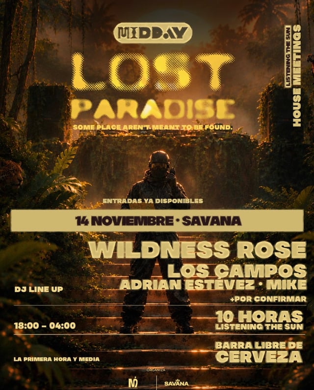Cartel de Midday Lost Paradise en SAVANA