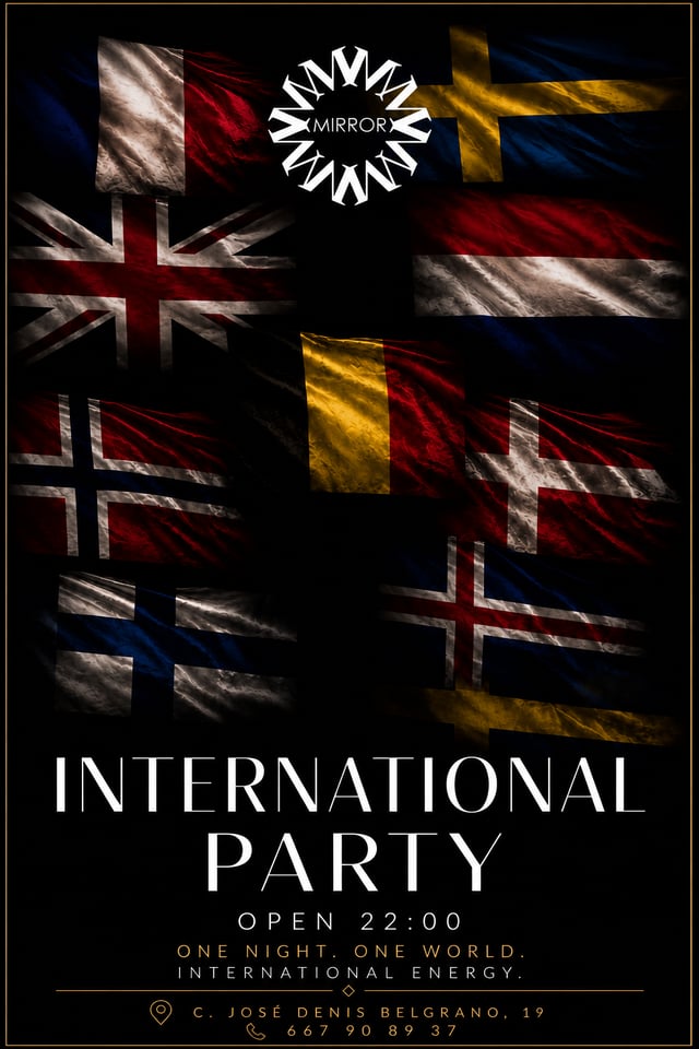 Cartel de International Party en Mirror