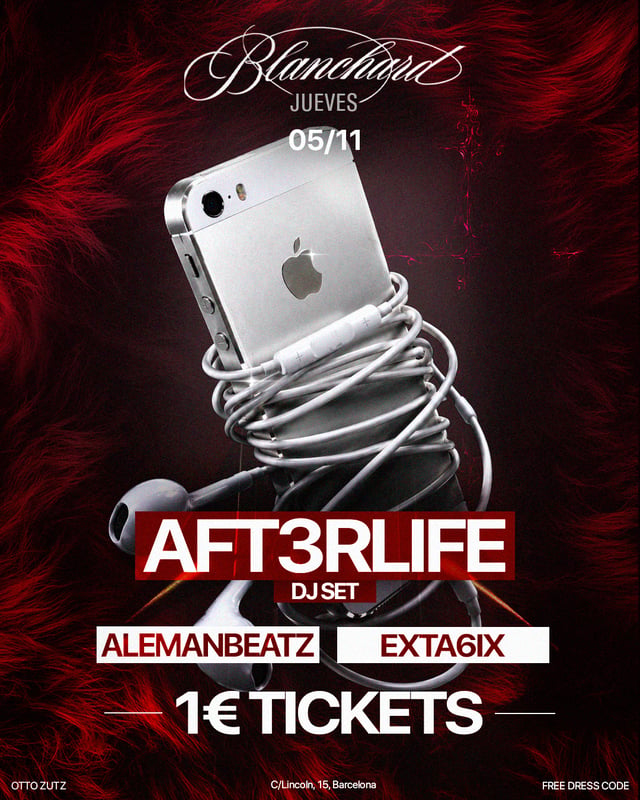 Cartel de BLANCHARD xAFT3RLIFE en Otto Zutz