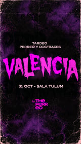 Cartel de ThePerreo Valencia - Tardeo de reggaetón Old School - 31 octubre - Tulum Valencia en Tulum Valencia