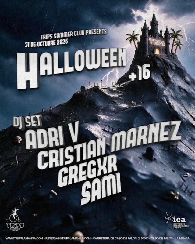 Cartel de Halloween en Trips Summer Club