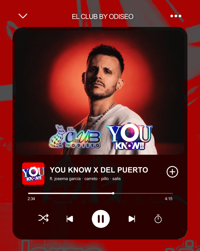 Cartel de YOU KNOW by ODISEO DJ SET DEL PUERTO en El Club by Odiseo