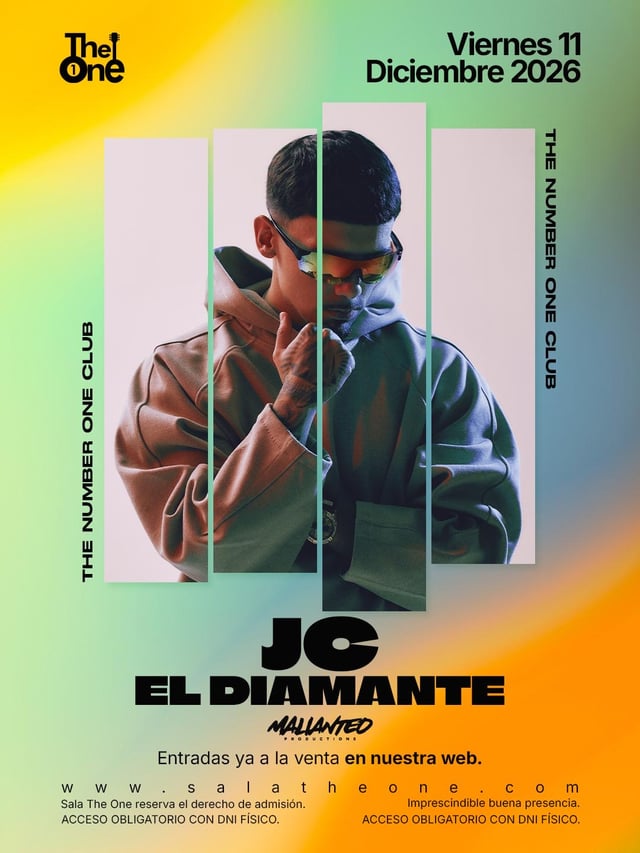 Cartel de JC EL DIAMANTE | ALICANTE - Sala The One en Sala The One