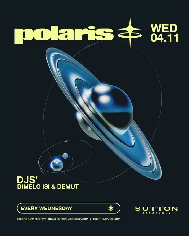 Cartel de POLARIS Wednesdays en Sutton Barcelona