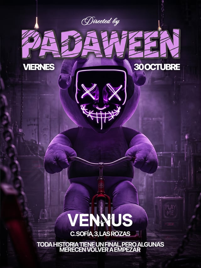 Cartel de PADANA HALLOWEEN x VENNUS en Kumarah