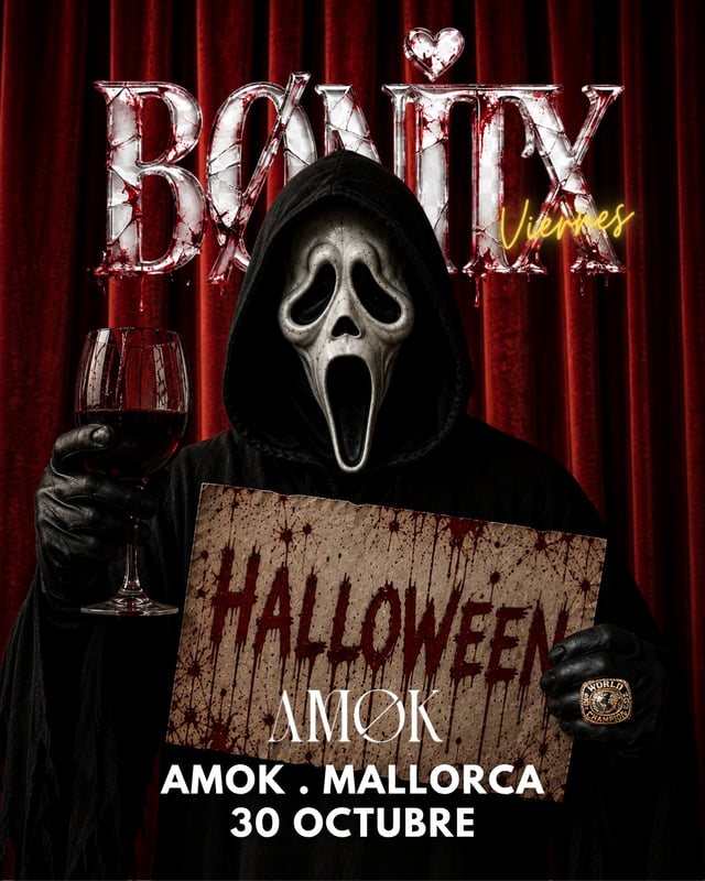 Cartel de Bonitx - Halloween en AMØK