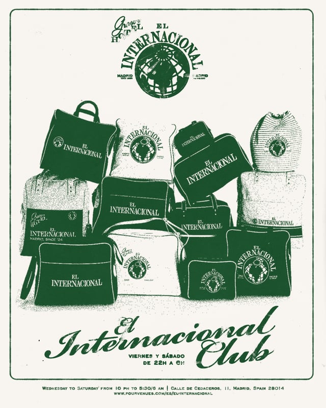 Cartel de El Internacional Club en El Internacional