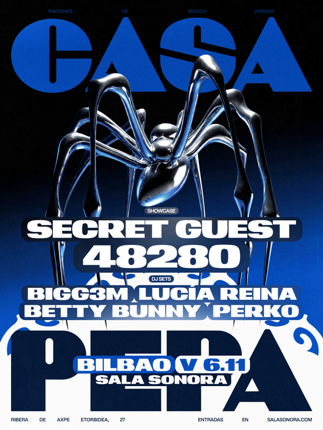 Cartel de Casa Pepa en Sala Sonora