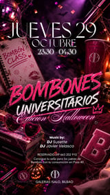 Cartel de BOMBONES UNIVERSITARIOS *edicion halloween