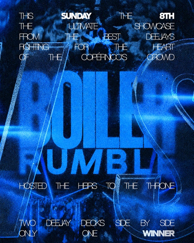 Cartel de DOMINGO COPERNICO | Boiler Rumble en Copérnico
