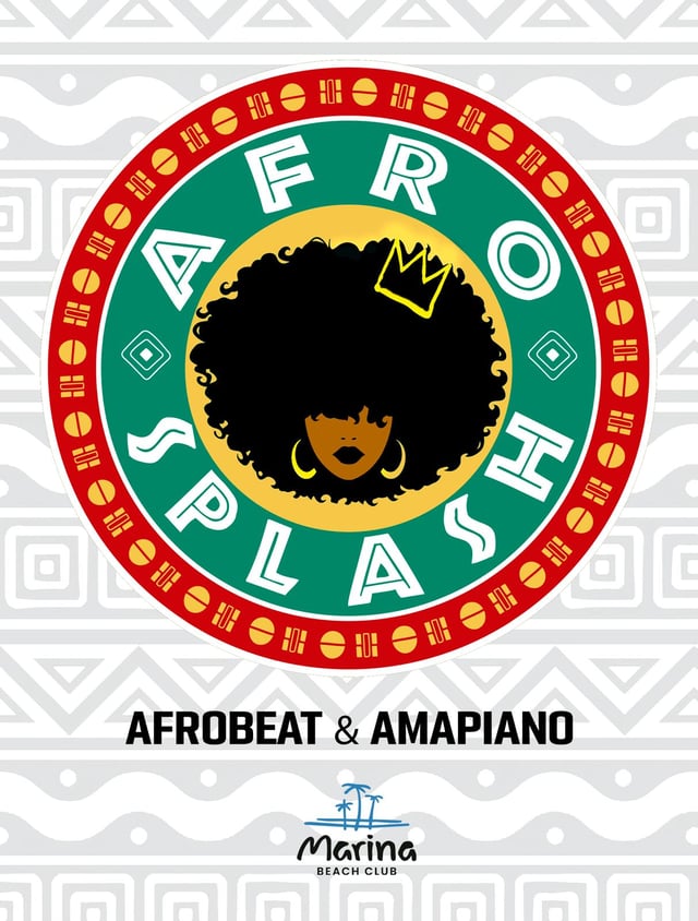 Cartel de Playa Palapa: Noche Afrosplash en Marina Beach Club