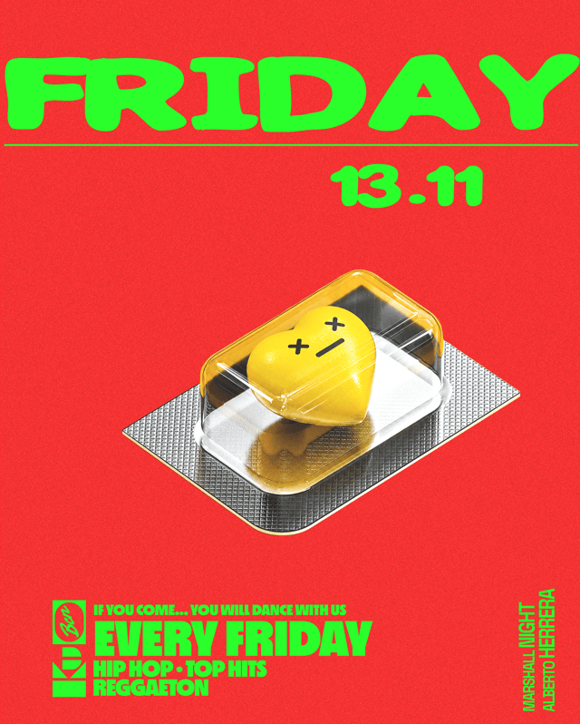 Cartel de Ku Fridays en Ku Barcelona