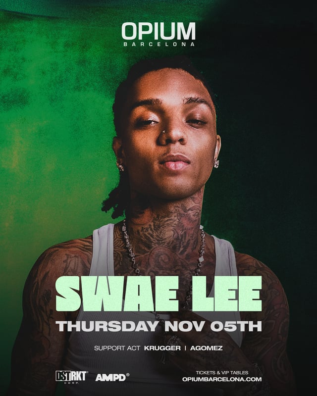 Cartel de Swae Lee en Opium Barcelona