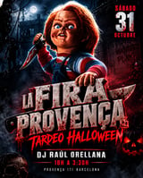 Cartel de Halloween Tardeo XXL la Fira Provença 80S 90S 00S Actual (18H a 3:30H) en La Fira Provença