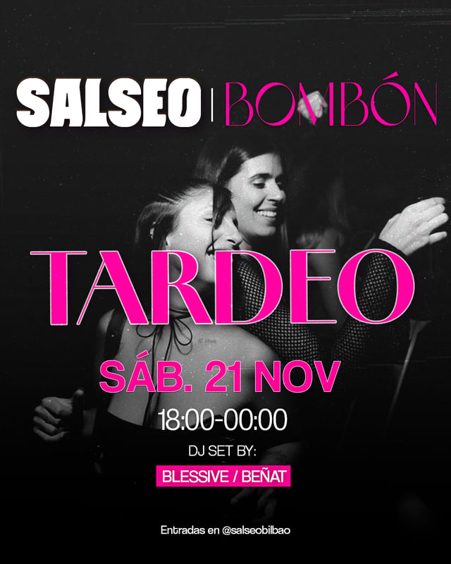 Cartel de Tardeo Bombón | Salseo en Bombón Club