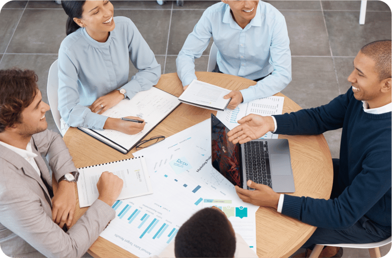 High performing sales teams developing strategies, market trends, sales growth, sales targets, sales salary, sales performance,