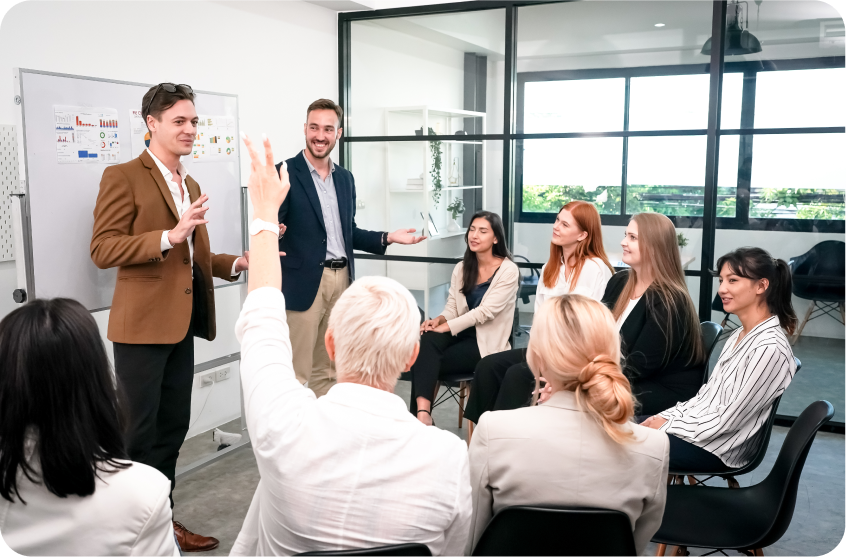Sales professionals with customer relationship management. Sales performance and sales efficiency.