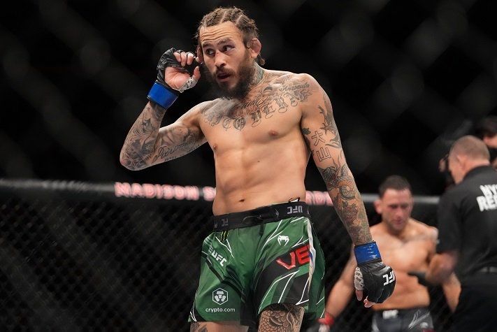 Marlon Vera after finishing Frankie Edgar. Credits to: Zuffa LLC.