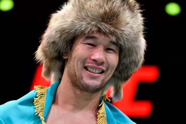 Shavkat Rakhmonov reacts to his win over Carlston Harris. Credits to: Chris Unger - Zuffa LLC.