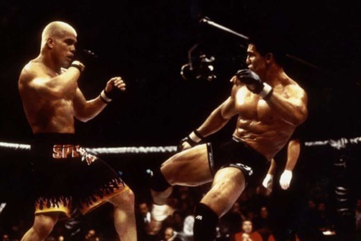 Frank Shamrock beats Tito Ortiz at UFC 22. Credits to: Zuffa LLC