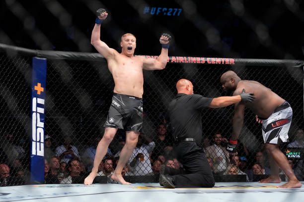 Sergei Pavlovich after defeating Derrick Lewis at UFC 277. Credits to: Chris Unger-Zuffa LLC.
