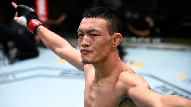 Su Mudaerji after a big knockout win. Credits to: Zuffa LLC.