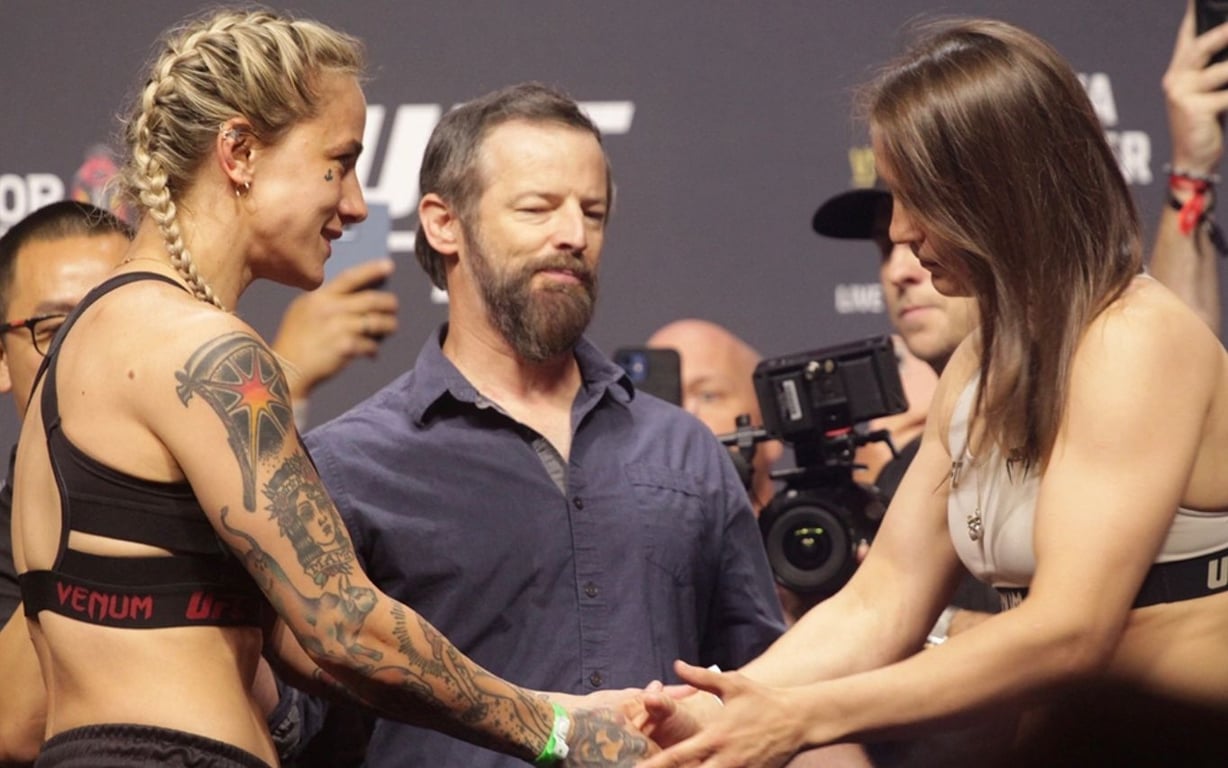 Jessica-Rose Clark and Julija Stoliarenko kick the night off on ESPN+. Credits to: Mike Bohn, MMA Junkie