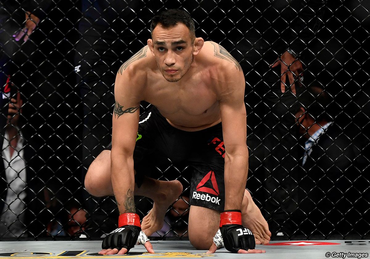 Tony Ferguson about to fight Justin Gaethje for the interim Lightweight title at UFC 249. Credits to: Douglas P. DeFelice-Zuffa LLC