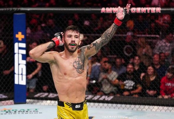 Matheus Nicolau wins at UFC 282. Credits to: Chris Unger/Zuffa LLC