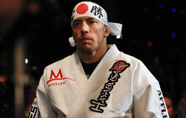 Georges St-Pierre making his way to the Octagon. Credits to: tephen R. Sylvanie-USA TODA